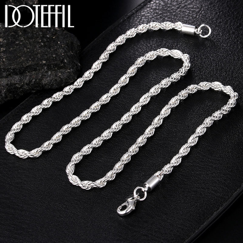 Twisted Rope Chain Necklace For Fashion