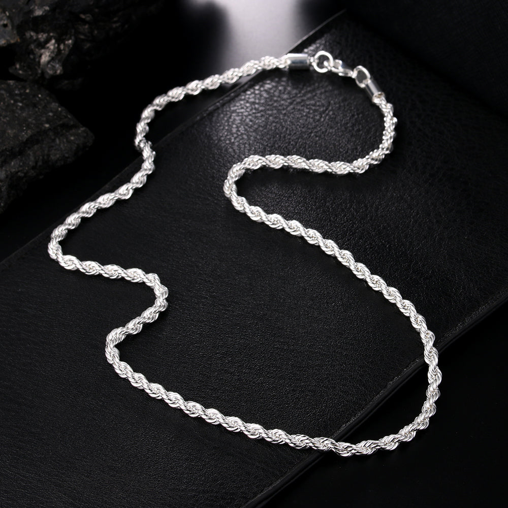 Twisted Rope Chain Necklace For Fashion