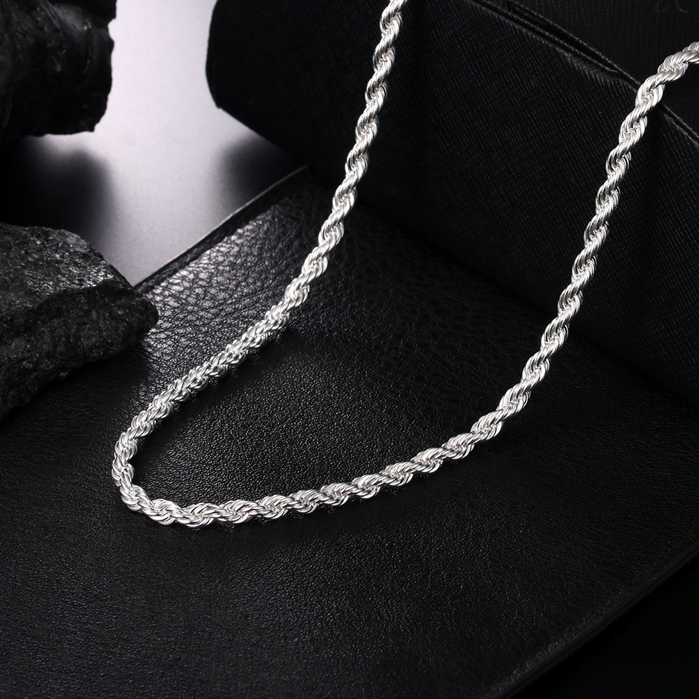 Twisted Rope Chain Necklace For Fashion