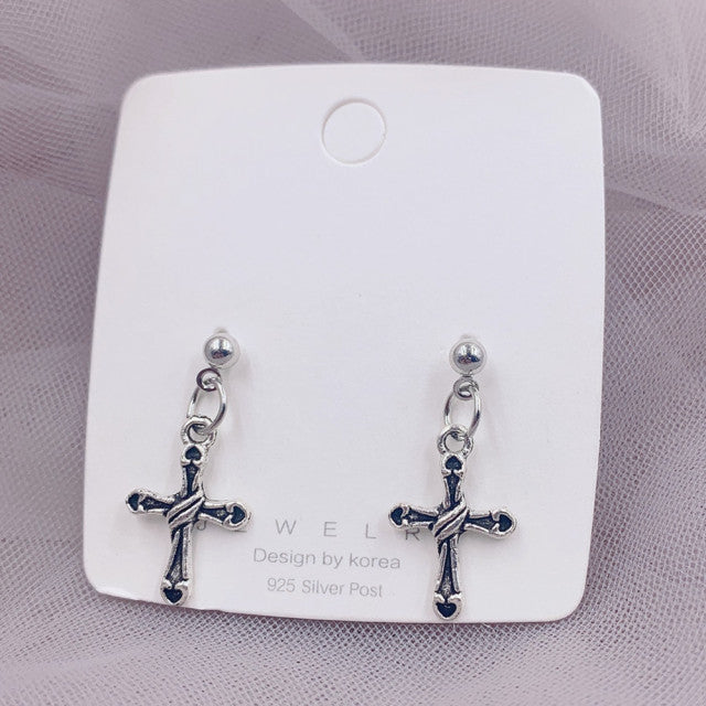 Cross Pendant Cartilage Earrings Punk