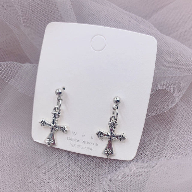 Cross Pendant Cartilage Earrings Punk