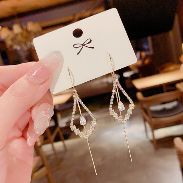 New Korean White Pearl Drop Earrings