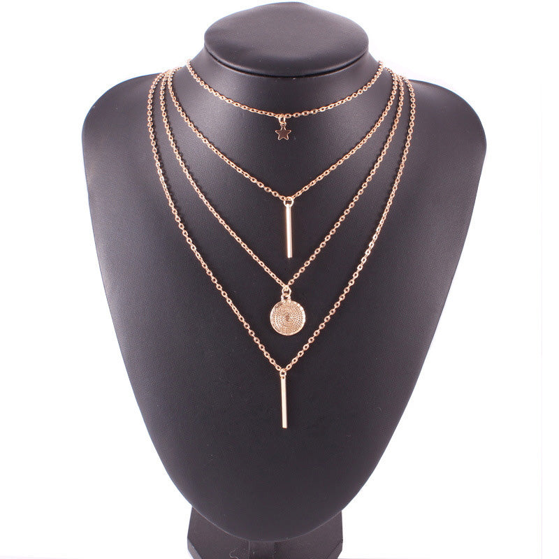 Multilayer Pendant Butterfly Necklace for Women