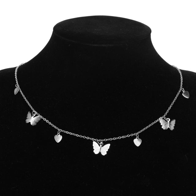 Multilayer Pendant Butterfly Necklace for Women