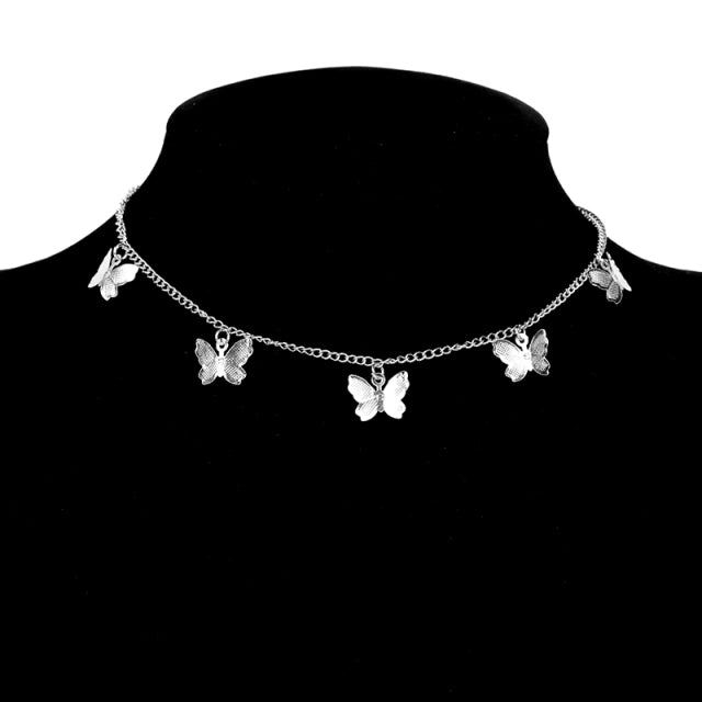 Multilayer Pendant Butterfly Necklace for Women