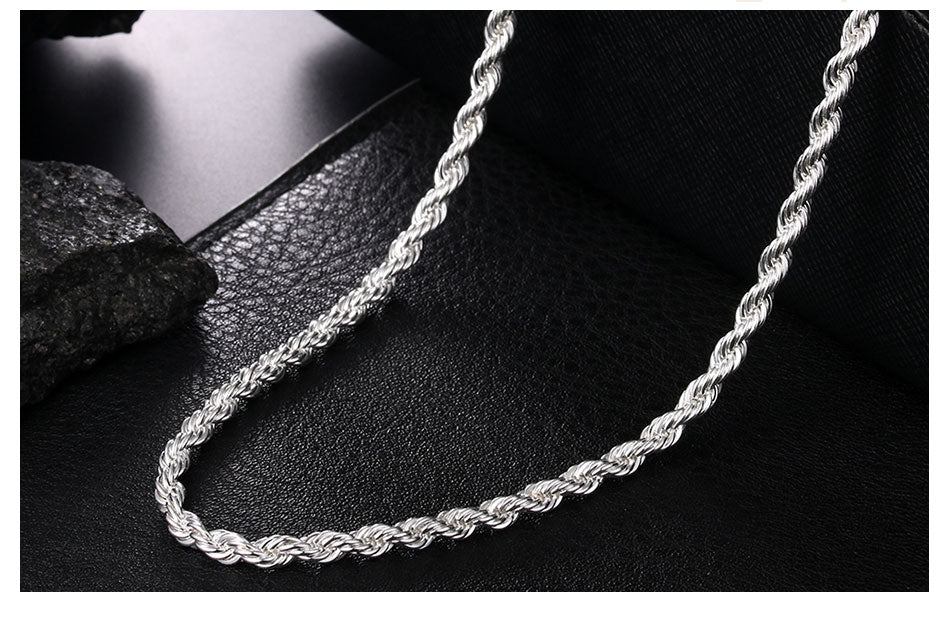 Twisted Rope Chain Necklace For Fashion