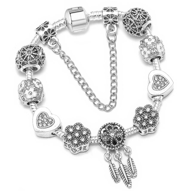 Women Pulseira Vintage Silver Jewelry