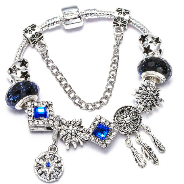 Women Pulseira Vintage Silver Jewelry