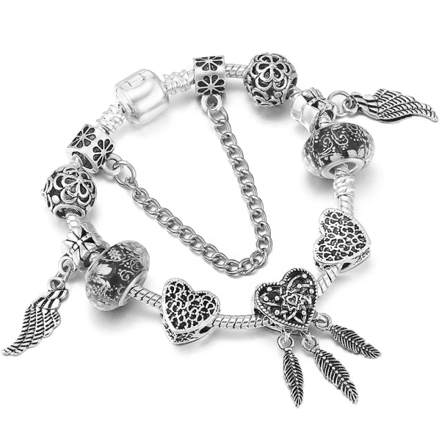 Women Pulseira Vintage Silver Jewelry