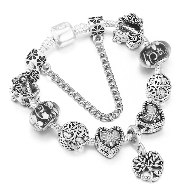 Women Pulseira Vintage Silver Jewelry