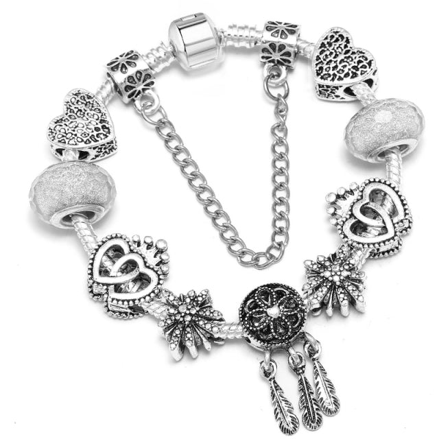 Women Pulseira Vintage Silver Jewelry