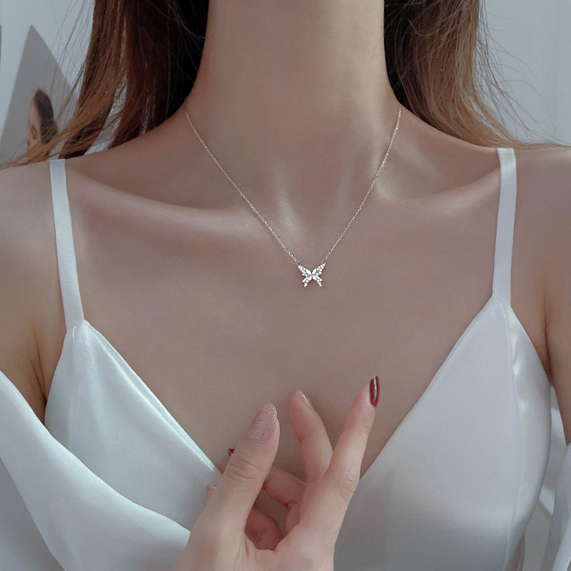 Shiny Zircon Pendant Ladies Elegant Clavicle Chain