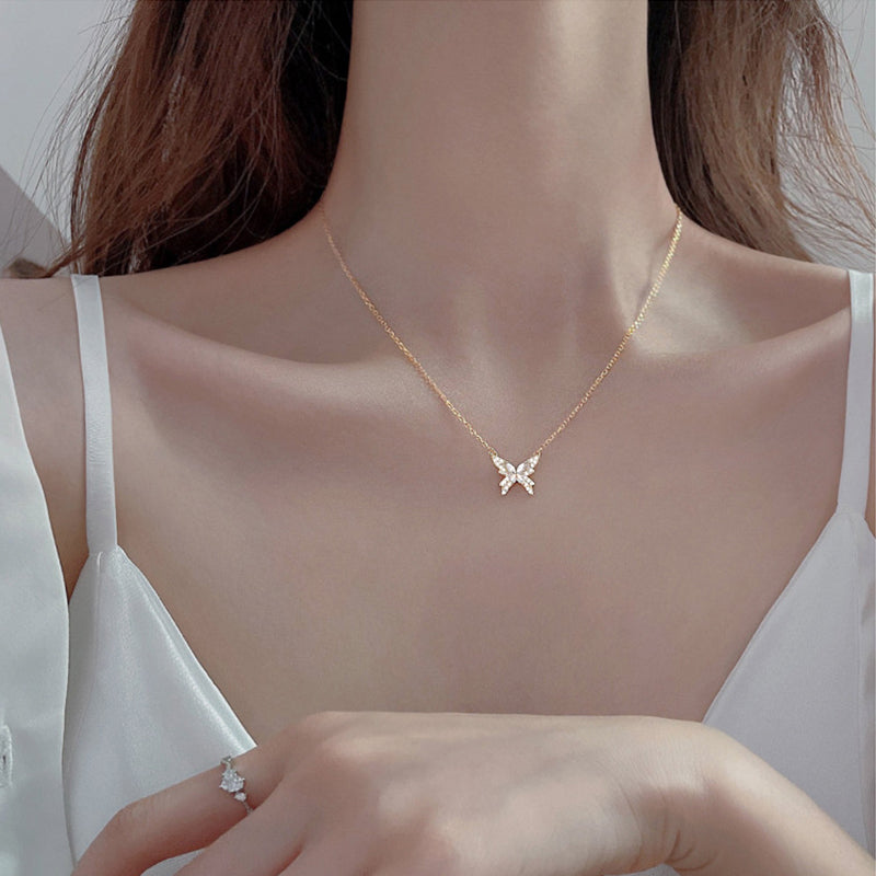 Shiny Zircon Pendant Ladies Elegant Clavicle Chain