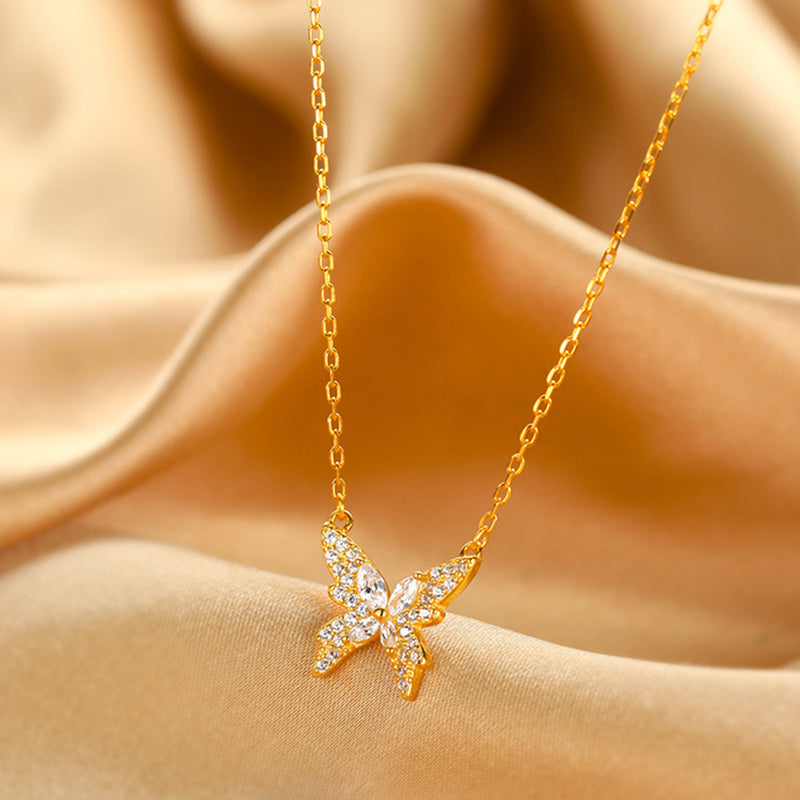 Shiny Zircon Pendant Ladies Elegant Clavicle Chain