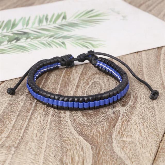 Trendy Genuine Braided Rope Leather Bracelets