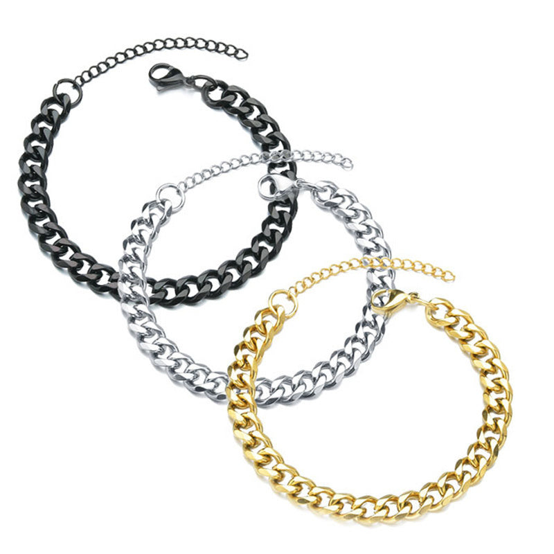 New Trendy Cuban Stainless Steel Bracelet